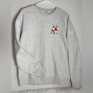 Heathered Gray Sweatshirt#RethinkOurinfluence and huishungry logo Medium